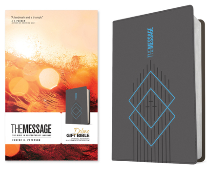 Imitation Leather The Message Deluxe Gift Bible (Leather-Look, Charcoal Ascension and Blue Diamonds): The Bible in Contemporary Language Book