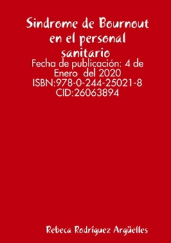 Paperback Sindrome de Bournout en el personal sanitario [Spanish] Book