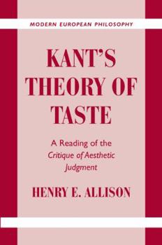 Kant's Theory of Taste (Modern European Philosophy) - Book  of the Modern European Philosophy