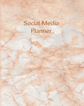 Social Media Planner: Rose Gold Marble Social Media Posting Schedule Content Planner/Organizer