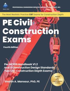 Paperback PE Civil Construction Exams 4th Ed Book
