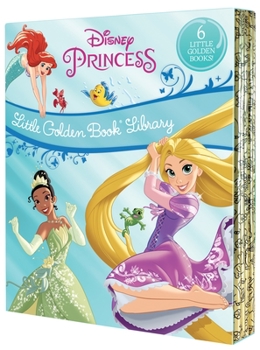 Hardcover Disney Princess Little Golden Book Library -- 6 Little Golden Books: Tangled; Brave; The Princess and the Frog; The Little Mermaid; Beauty and the Bea Book