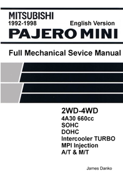 Paperback Mitsubishi Pajero Mini 660cc English Mechanical Factory Service Manual Book