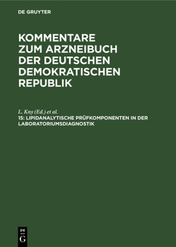Hardcover Lipidanalytische Prüfkomponenten in Der Laboratoriumsdiagnostik [German] Book