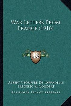 Paperback War Letters From France (1916) Book