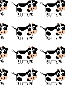 Paperback Cow Journal - 550 Page Blank Lined College Ruled Notebook for Girls Book