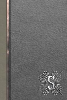 Paperback S: Meetings Notebook for Social Worker with Custom Interior: Personalized Monogram Initial Beveled Silver & Leather Effec Book