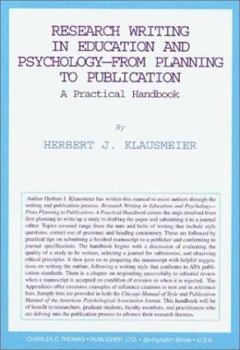 Paperback Research Writing in Education and Psychology--From Planning to Publication: A Practical Handbook Book