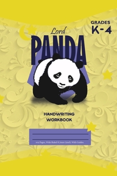 Paperback Lord Panda Primary Composition 4-7 Notebook, 102 Sheets, 6 x 9 Inch Yellow Cover Book