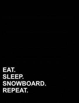 Paperback Eat Sleep Snowboard Repeat: Two Column Ledger Account Book, Accounting Ledger, Personal Bookkeeping Ledger, 8.5" x 11", 100 pages Book