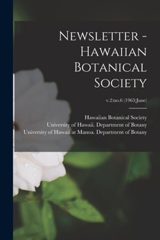 Paperback Newsletter - Hawaiian Botanical Society; v.2: no.6 (1963: June) Book