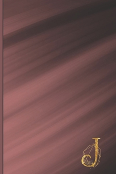 J: Professional Personalized Initial J, Office or Home Journal with Wine Sweep Colored Printed Cover