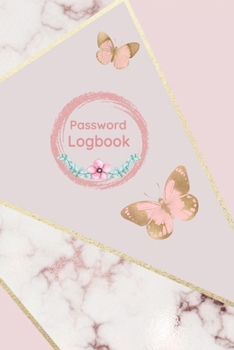 Paperback Password Logbook: Password Log Book Organizer for all your Passwords Butterfly Cover Book