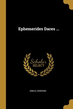 Paperback Ephemerides Daces ... [French] Book