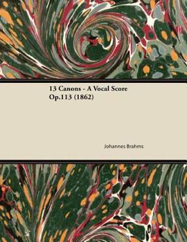 Paperback 13 Canons - A Vocal Score Op.113 (1862) Book