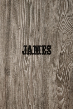 Paperback James: Wood Burned Personalized Name Journal/Notebook/Diary - Lined 6 x 9-inch size with 120 pages Book