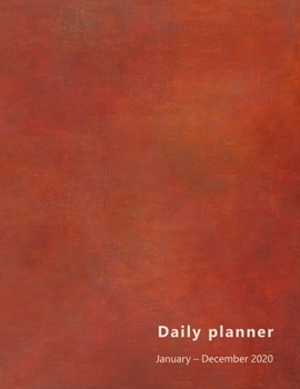 Paperback Daily Planner January-December 2020: Large, 1 day per page. Daily Schedule, Goals, To-Dos, Assignments and Tasks. Includes Gratitude section, Meal pla Book