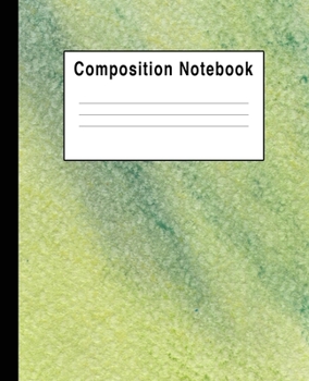 Composition Notebook: Green Pastel Abstract