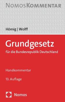 Hardcover Grundgesetz Fur Die Bundesrepublik Deutschland: Handkommentar [German] Book