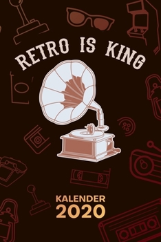 KALENDER 2020: A5 Vintage Terminplaner für DJ mit DATUM - 52 Kalenderwochen für Termine & To-Do Listen - Vinylplattenspieler Terminkalender Grammophon ... 60er Jahre Mottoparty (German Edition)