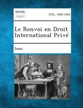 Paperback Le Renvoi En Droit International Prive [French] Book