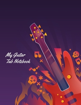 guitar journal lined paper: lyric and Staves Manuscript journal Paper For Music Lover, Songwriter, Student, Musician (Guitar Cover 100 plus Pages 8.5x11")