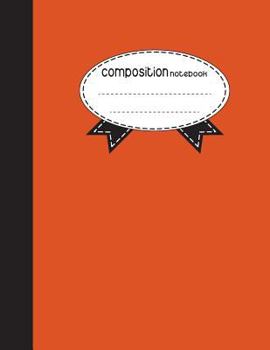 Paperback Composition Notebook, 8.5 x 11, 110 pages: Orange Boho Style: (School Notebooks) Book