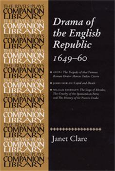 Paperback Drama of the English Republic, 1649-1660: Plays and Entertainments Book