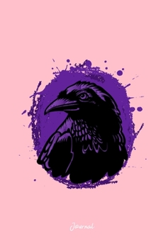 Journal: Dot Grid Journal - Purple Raven Cool Easy Halloween Gift - Pink Dotted Diary, Planner, Gratitude, Writing, Travel, Goal, Bullet Notebook