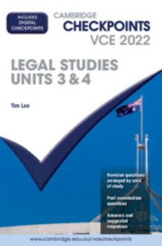 Paperback Cambridge Checkpoints VCE Legal Studies Units 3&4 2022 Book