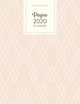 Popo 2020 Planner: Dated With To Do Notes - Monthly & Weekly - Beige Geometric Lines (January to December 2020 Calendar Year - Modern)