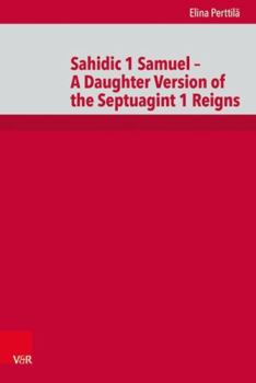 Hardcover Sahidic 1 Samuel - A Daughter Version of the Septuagint 1 Reigns Book