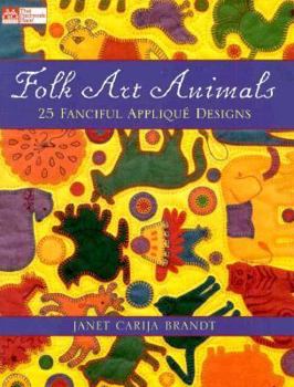 Paperback Folk Art Animals: 25 Fanciful Applique Designs Book