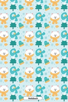 Notizbuch: Putziges handgezeichnetes Eisbären Muster Motiv ; A4 150 Seiten kariert mit doppelseitigem Rand | mit Register, Seiten numeriert, Vintage ... Rezeptebuch, Schreibheft (German Edition)
