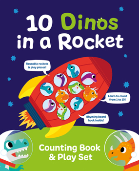 Hardcover 10 Dinos in a Rocket Book