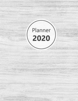 Planner 2020: Monthly and Weekly Planner. Week on 1 page. Start your week with weekly Focus, Tasks, To-Dos. Monday start week. 11.0" x 8.5" (Letter size) (White wood look. Soft matte cover).