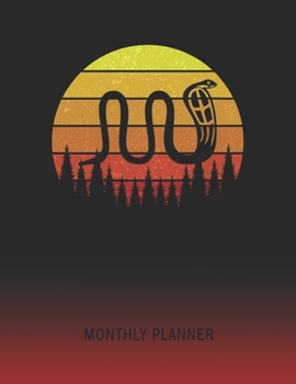 Monthly Planner: Egyptian Cobra Snake | 2 Year Planning for Jan 2020 to Dec 2021 | Retro Vintage Sunset Cover | January 20 - December 21 | Planning ... | Plan Days, Set Goals & Get Stuff Done