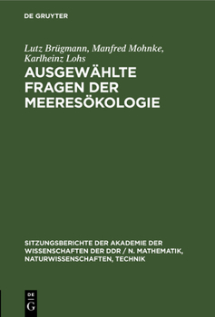 Hardcover Ausgewählte Fragen Der Meeresökologie [German] Book