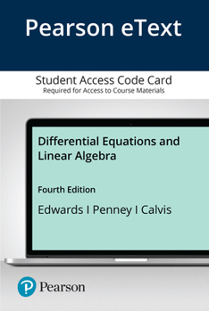 Pearson EText Differential Equations and Linear Algebra -- Access Card