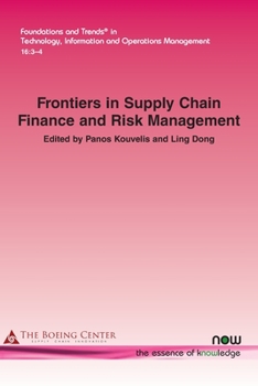 Paperback Frontiers in Supply Chain Finance and Risk Management Book