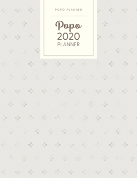 Popo 2020 Planner: Dated With To Do Notes - Monthly & Weekly - Four Leaves Light Gray (January to December 2020 Calendar Year - Modern)