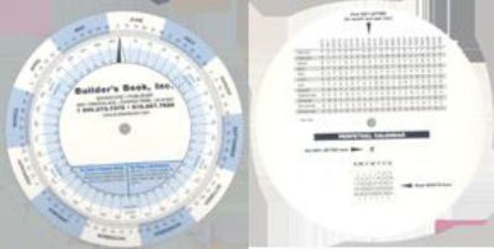 Calendar Scheduling Wheel Chart Book