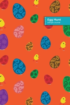 Paperback Egg Hunt Lifestyle Journal, Blank Write-in Notebook, Dotted Lines, Wide Ruled, Size (A5) 6 x 9 In (Orange) Book