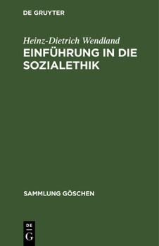 Hardcover Einführung in Die Sozialethik [German] Book