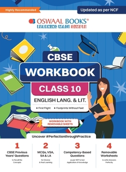 Paperback Oswaal CBSE Workbook English Language and Literature Class 10 Updated as per NCF For better results For 2024 Exam Book