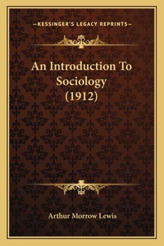 Paperback An Introduction To Sociology (1912) Book