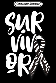 Composition Notebook: Carcinoid Cancer Survivor Zebra Awareness Ribbon Journal/Notebook Blank Lined Ruled 6x9 100 Pages
