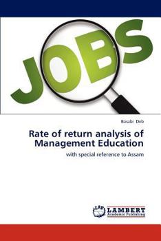 Paperback Rate of Return Analysis of Management Education Book