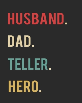 Paperback Husband Dad Teller Hero: Blank 8" x 10" 200 Pages Thick Unruled Sketchbook Book