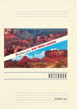 Paperback Vintage Lined Notebook Greetings from Oak Creek Canyon Book